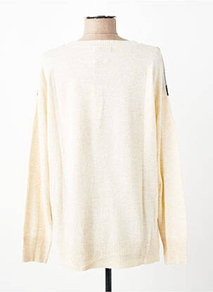 Pull tissage chiné manches longues beige ESCORPION femme