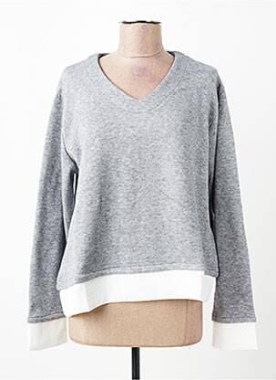 Pull tissage chiné manches longues gris ESCORPION femme