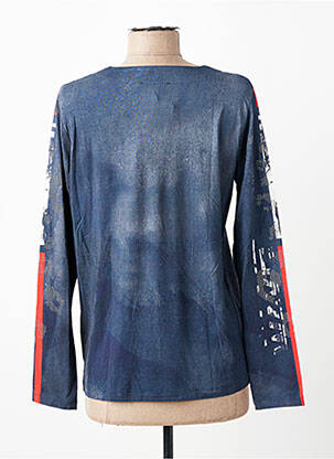 T-shirt manches longues manches longues bleu FRANK WALDER femme
