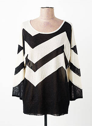 Pull stretch manches 3/4 noir ESCORPION femme