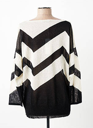 Pull stretch manches 3/4 noir ESCORPION femme
