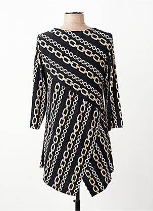 Tunique manches longues imprimé fantaisie noir JOSEPH RIBKOFF femme