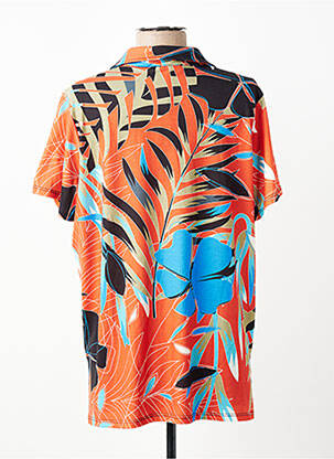 Chemisier imprimé fantaisie manches courtes orange ESCORPION femme