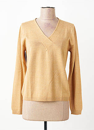 Pull coupe droite manches longues beige ESCORPION femme