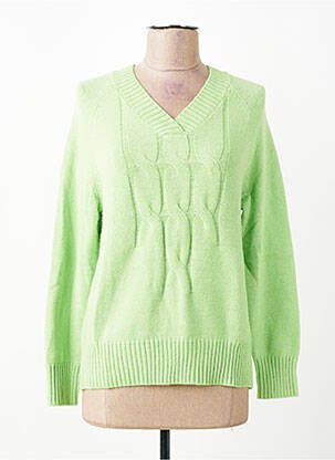 Pull coupe droite manches longues vert ESCORPION femme