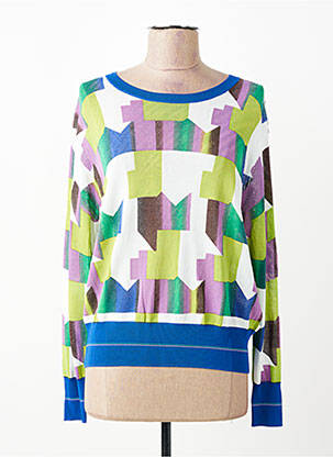 Pull col rond manches longues bleu ESCORPION femme