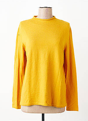 Pull coupe droite manches longues jaune FRANK WALDER femme