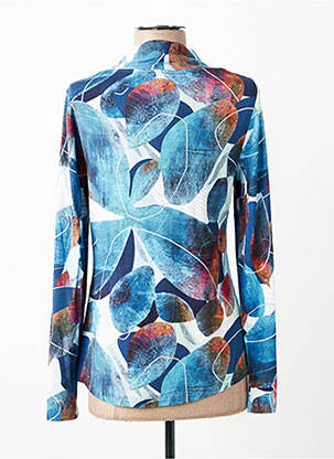 Top imprimé fantaisie manches longues bleu DOLCEZZA femme