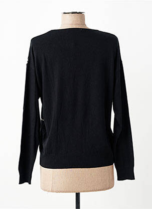 Pull coupe cintrée manches longues noir ESCORPION femme