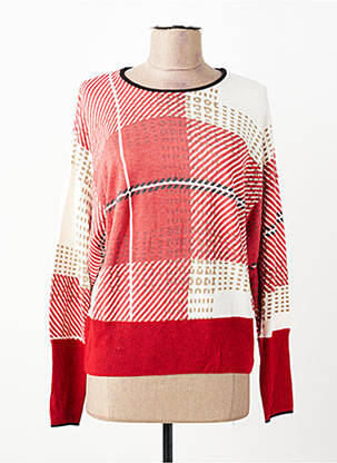 Pull resserrée sur le bas manches longues rouge ESCORPION femme