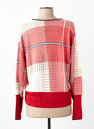 Pull resserrée sur le bas manches longues rouge ESCORPION femme