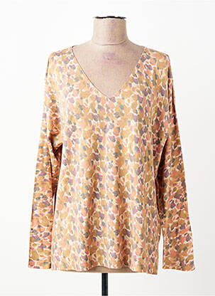 Pull coupe droite manches longues beige ESCORPION femme