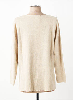 Pull coupe droite manches longues beige ESCORPION femme