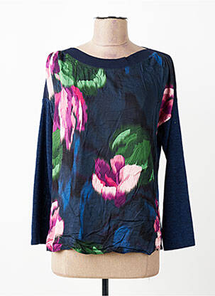 Pull coupe droite manches longues bleu ESCORPION femme