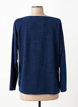 Pull coupe droite manches longues bleu ESCORPION femme