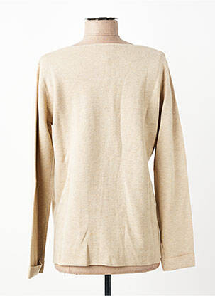 Pull coupe cintrée manches longues beige ESCORPION femme