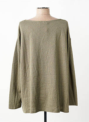 Pull coupe droite manches longues vert ESCORPION femme