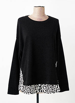 Pull col rond manches longues noir ESCORPION femme