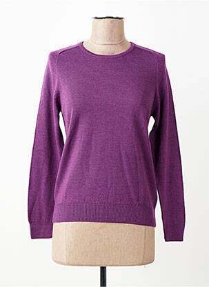 Pull coupe droite manches longues violet ESCORPION femme