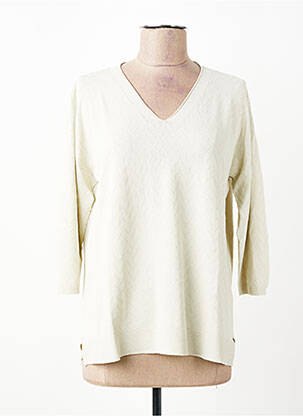 Pull col v manches 3/4 beige ESCORPION femme