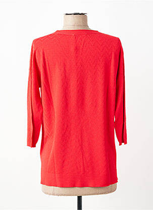 Pull col v manches 3/4 rouge ESCORPION femme