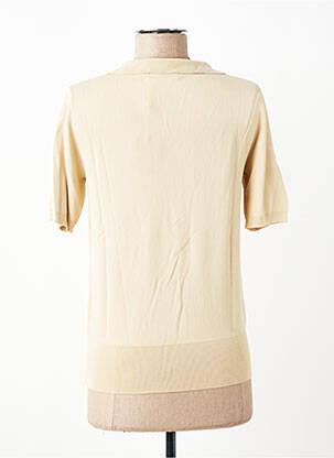 Polo coupe droite manches courtes beige ESCORPION femme
