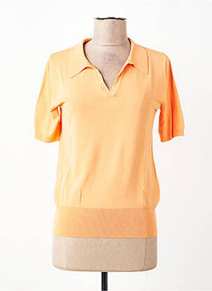 Polo coupe droite manches courtes orange ESCORPION femme