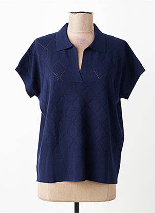 Polo manches courtes manches courtes bleu ESCORPION femme
