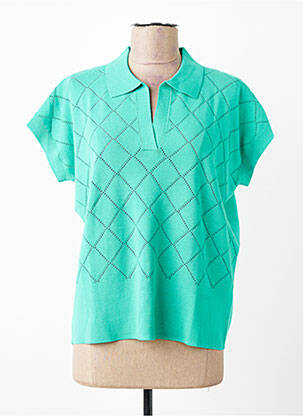 Polo manches courtes manches courtes vert ESCORPION femme
