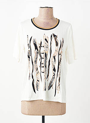 Top manches courtes manches courtes blanc FRANK WALDER femme