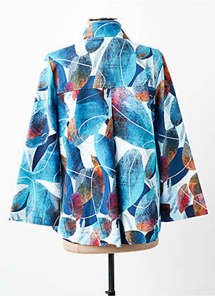 Veste casual coupe droite bleu DOLCEZZA femme