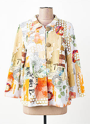 Veste casual coupe droite orange DOLCEZZA femme