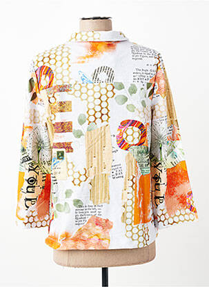 Veste casual coupe droite orange DOLCEZZA femme