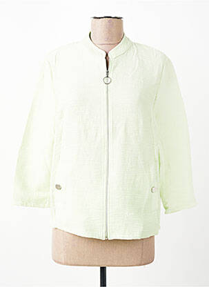 Veste casual col rond vert FRANK WALDER femme