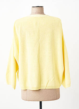 Gilet manches longues maille ajourée jaune ESCORPION femme