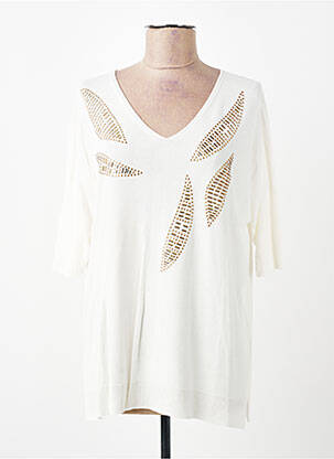 Top manches courtes manches courtes blanc ESCORPION femme