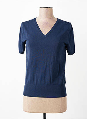 T-shirt col v manches courtes bleu ESCORPION femme