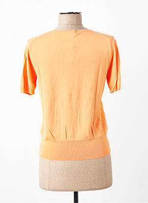 Pull coupe cintrée manches courtes orange ESCORPION femme
