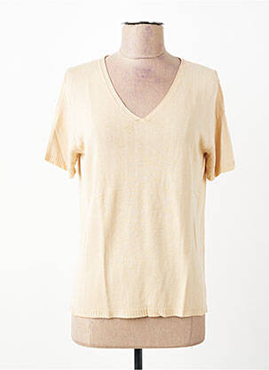 T-shirt coupe droite manches courtes beige ESCORPION femme