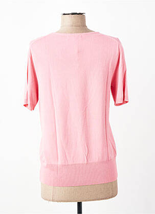 Pull stretch manches courtes rose ESCORPION femme
