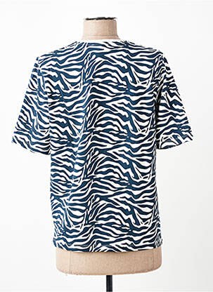 T-shirt imprimé fantaisie manches courtes blanc FRANK WALDER femme