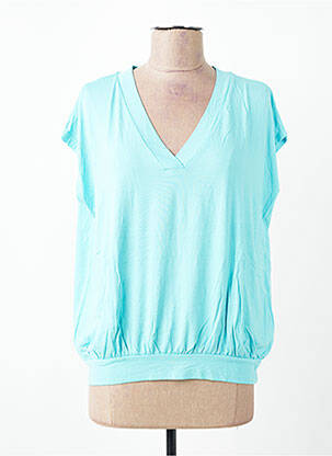 T-shirt coupe droite manches courtes bleu ESCORPION femme
