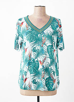 T-shirt imprimé fantaisie manches courtes vert ESCORPION femme