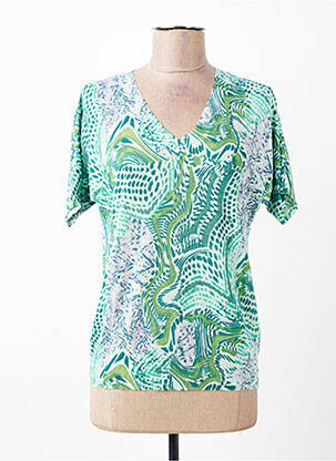 T-shirt imprimé fantaisie manches courtes vert ESCORPION femme