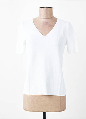 T-shirt col v manches courtes blanc ESCORPION femme