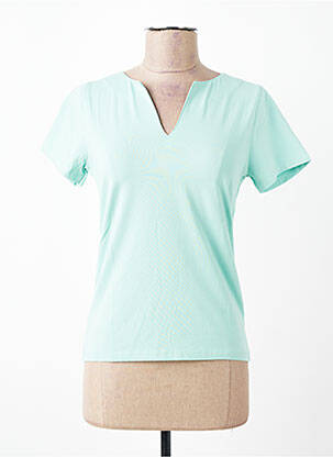 T-shirt col v manches courtes vert ESCORPION femme