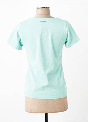 T-shirt col v manches courtes vert ESCORPION femme