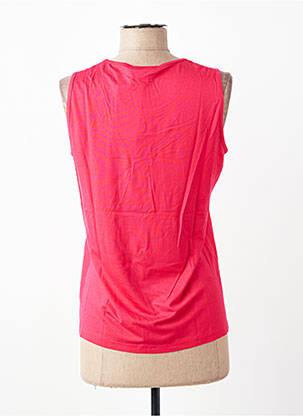 Débardeur stretch sans manche rouge FRANK WALDER femme