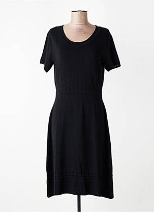 Robe mi-longue manches courtes manches courtes noir ESCORPION femme