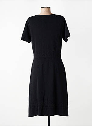 Robe mi-longue manches courtes manches courtes noir ESCORPION femme